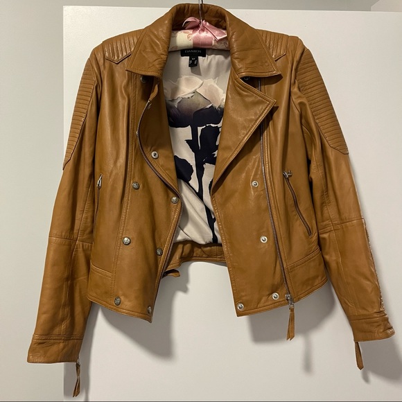 Danier moto jacket tan size small - Picture 1 of 9